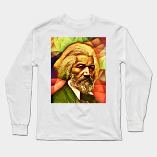 Frederick Douglass Snow Portrait | Frederick Douglass Artwork 8 Long Sleeve T-Shirt